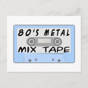 Postal Cassette de cinta mixta Metalizado de los años 80