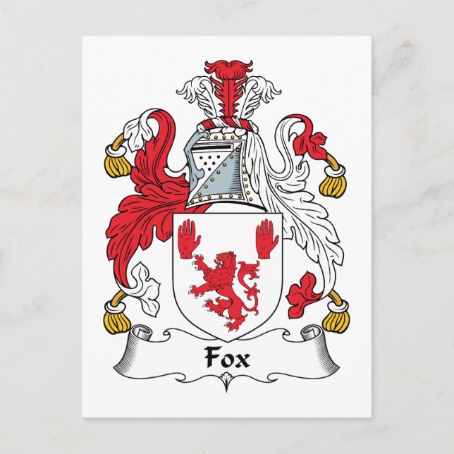 Postal Casta familiar de Fox (Anverso)