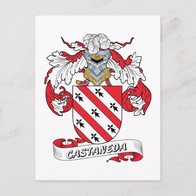 Postal Castaneda Family Crest (Anverso)