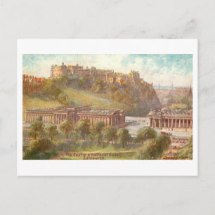 Postal Castillo Antiguo, Edimburgo, Escocia