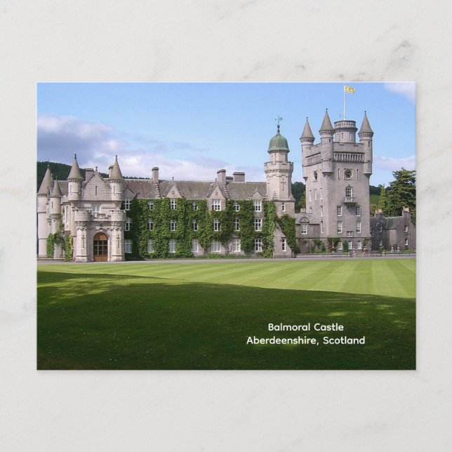 Postal Castillo Balmoral, Aberdeenshire, Escocia (Anverso)