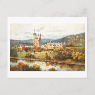 Postal Castillo Balmoral vintage, Escocia,
