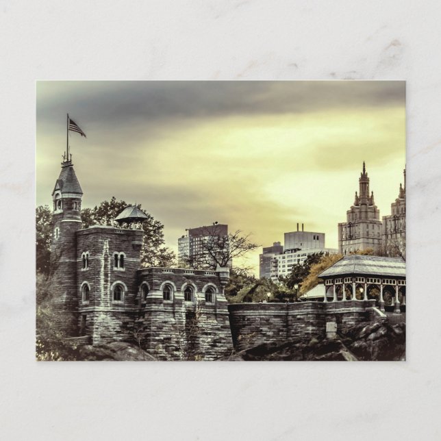 Postal Castillo Belvedere en Central Park, Foto de NYC (Anverso)
