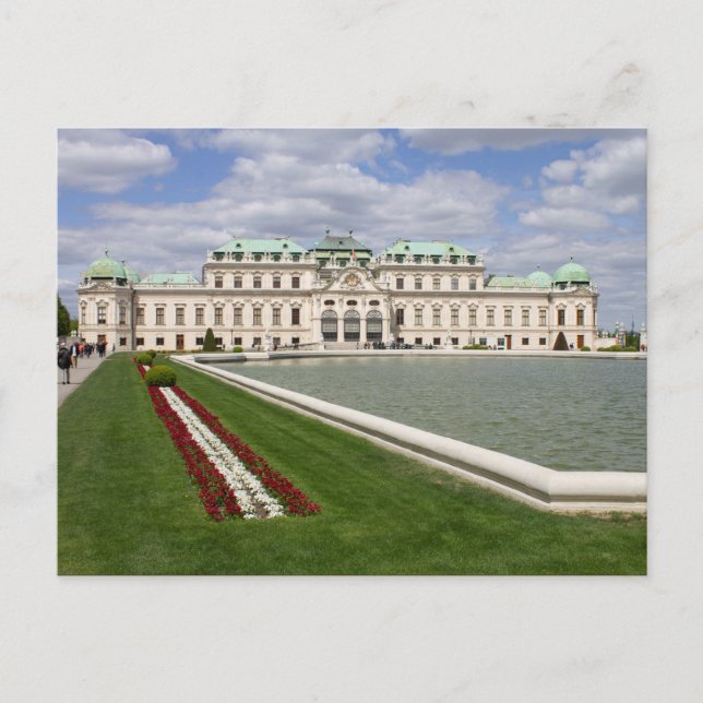 Postal Castillo Belvedere, Viena Austria (Anverso)