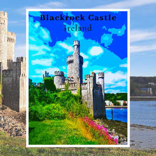 Postal Castillo Blackrock de estilo retro, Cork Irlanda