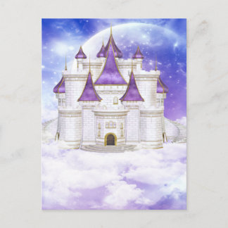 Postal Castillo blanco y morado