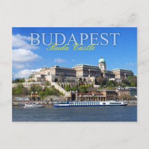 Postal Castillo Buda con vistas al río Danubio en Budapes