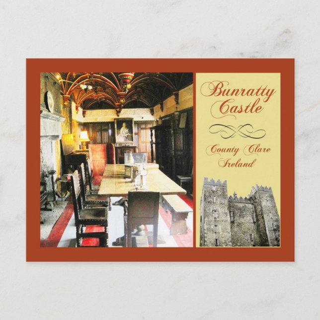 Postal Castillo Bunratty, Condado de Clare, Irlanda (Anverso)