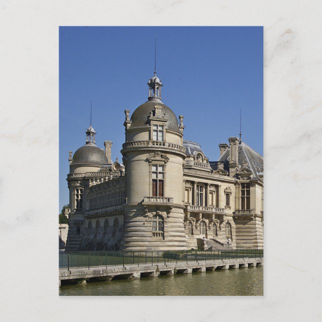 Postal Castillo Chantilly, Oise France (Anverso)