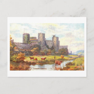 Postal Castillo Conwy Vintage