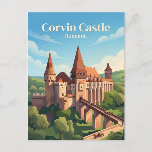 Postal Castillo Corvin Rumania (Anverso)