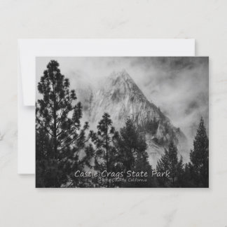 Postal Castillo Crags Moody Black and White