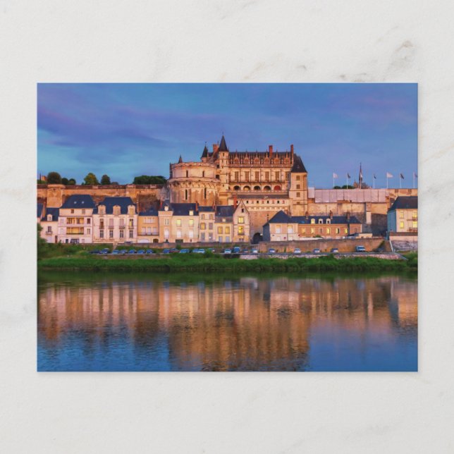 Postal Castillo de Amboise, Valle del Loira, Francia (Anverso)