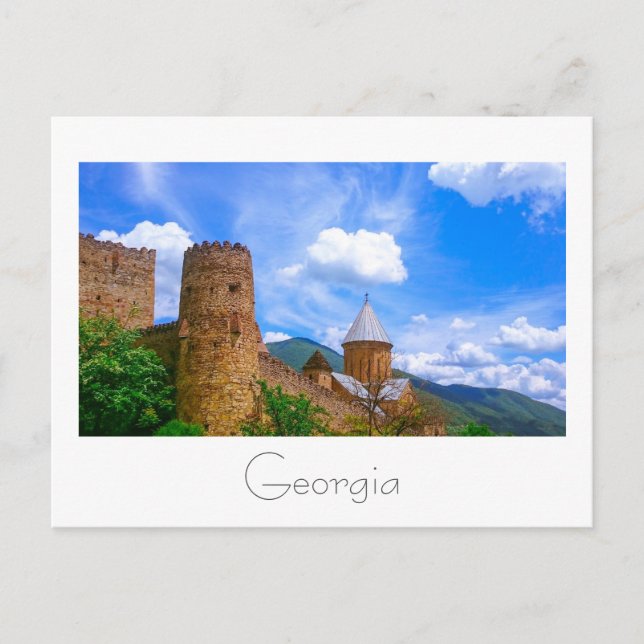 Postal Castillo de Ananuri Georgia Aragvi Caucuses Montañ (Anverso)