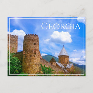 Postal Castillo de Ananuri Georgia Aragvi Caucuses Montañ