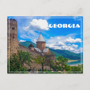 Postal Castillo de Ananuri Georgia Aragvi Caucuses Montañ
