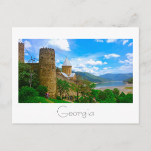 Postal Castillo de Ananuri Georgia Aragvi Caucuses Montañ