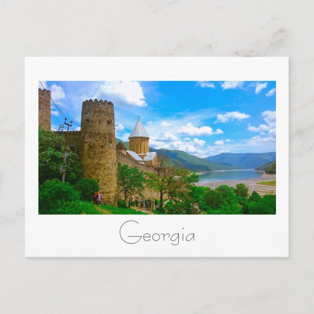 Postal Castillo de Ananuri Georgia Aragvi Caucuses Montañ (Anverso)