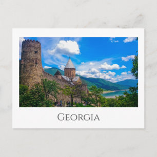 Postal Castillo de Ananuri Georgia Aragvi Caucuses Montañ