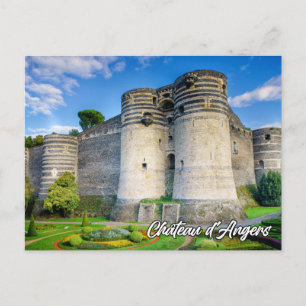 Postal Castillo de Angers, Angers, Francia