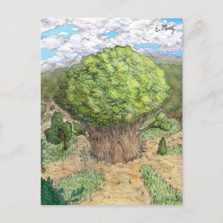 Postal Castillo de árbol encantado