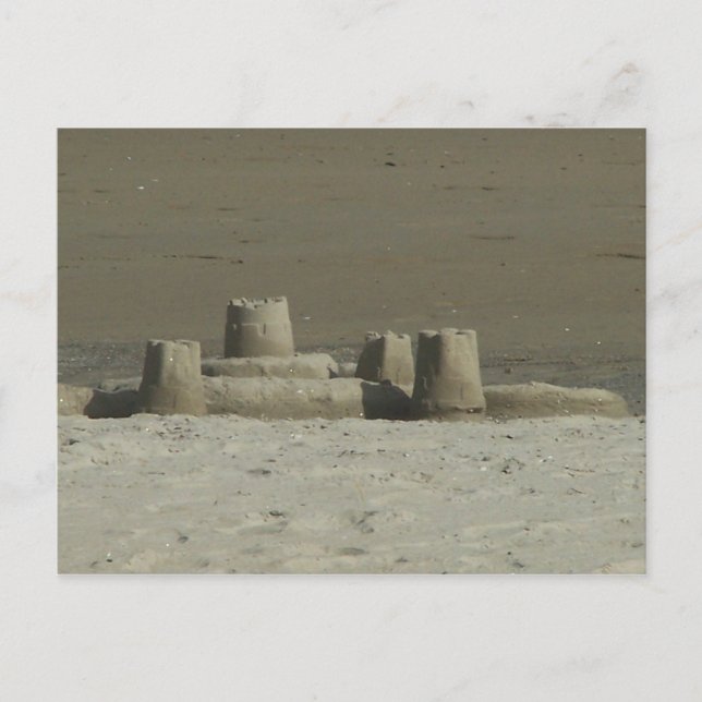 Postal Castillo de arena (Anverso)