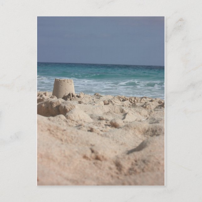 Postal castillo de arena (Anverso)