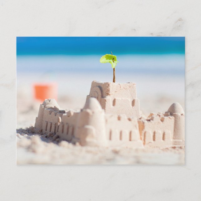 Postal Castillo de arena (Anverso)