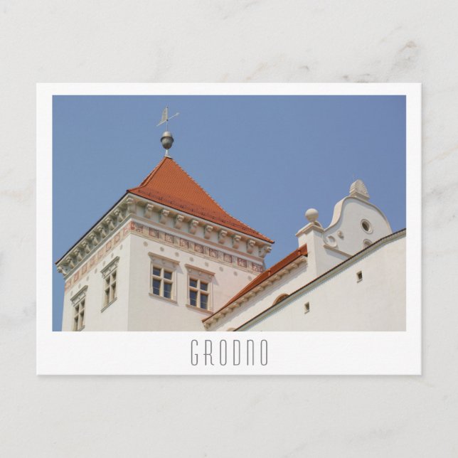 Postal Castillo de arquitectura de la ciudad de Bielorrus (Anverso)