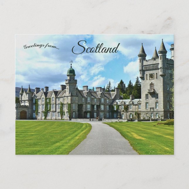 Postal Castillo de Balmoral en Aberdeenshire Escocia (Anverso)