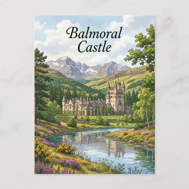 Postal Castillo de Balmoral Escocia (Anverso)