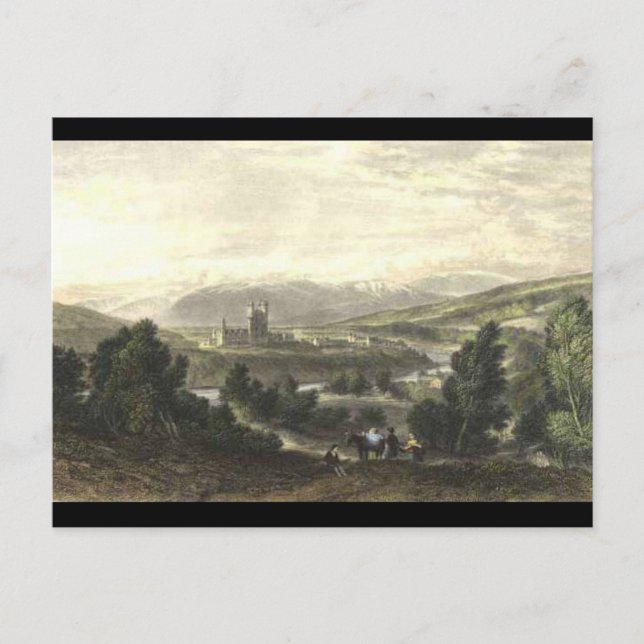 Postal Castillo de Balmoral por W. Leitch (Anverso)