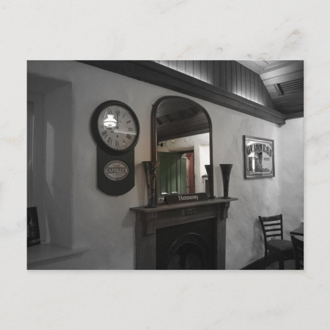Postal Castillo de Belfast del Pub del sótano (Anverso)