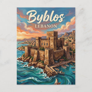 Postal Castillo de Biblos Líbano
