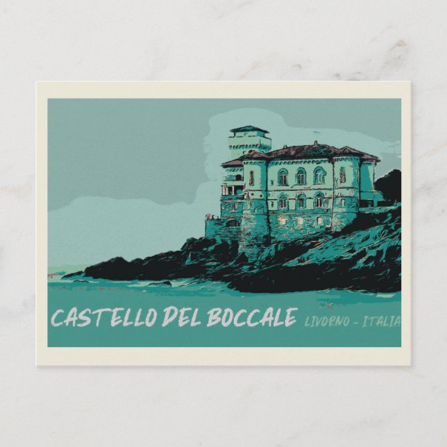 Postal Castillo de Boccale, monumento costero de la Tosca (Anverso)