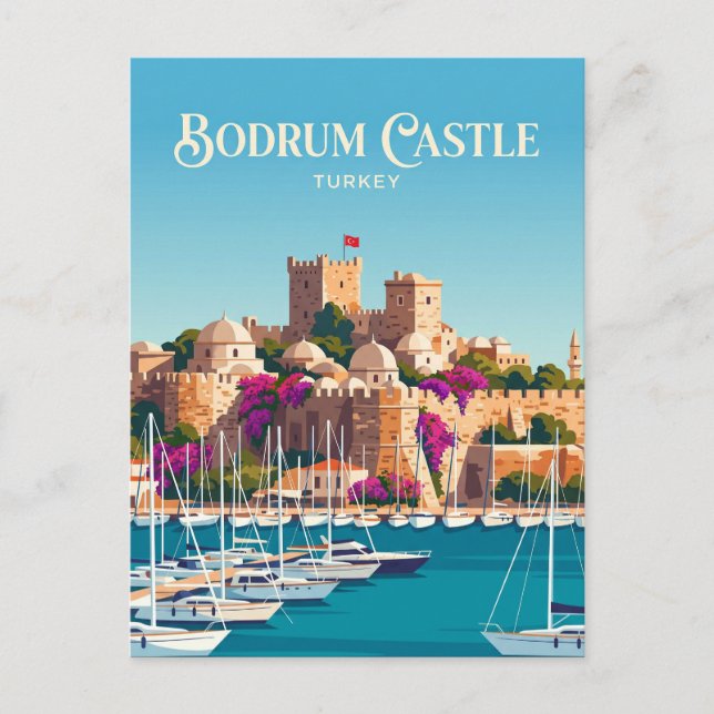Postal Castillo de Bodrum Turquía (Anverso)