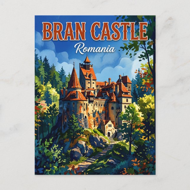 Postal Castillo de Bran Rumania (Anverso)