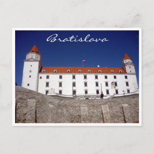 Postal castillo de bratislava borde azul