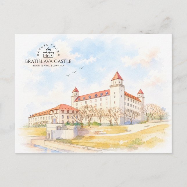 Postal Castillo de Bratislava, Bratislava, Eslovaquia, Pa (Anverso)