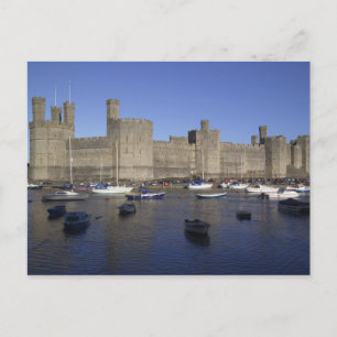 Postal Castillo de Caernarfon, Gwynedd, Gales (RF)