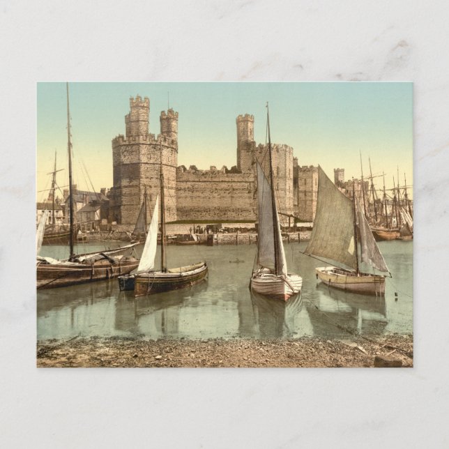 Postal Castillo de Caernarfon II, Gwynedd, Gales (Anverso)