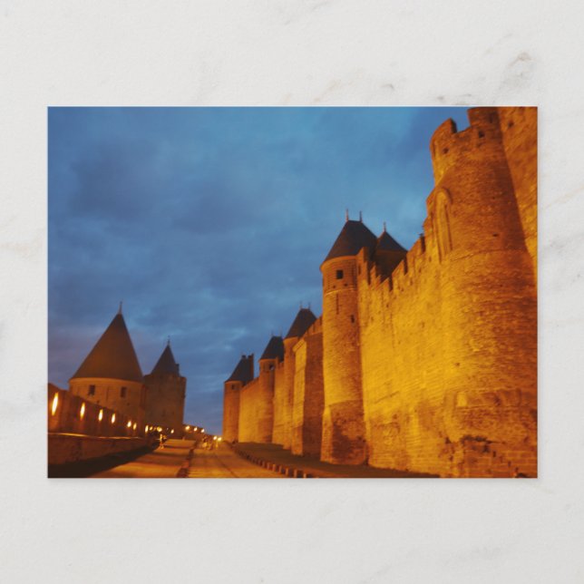 Postal Castillo de Carcassonne, Francia (Anverso)