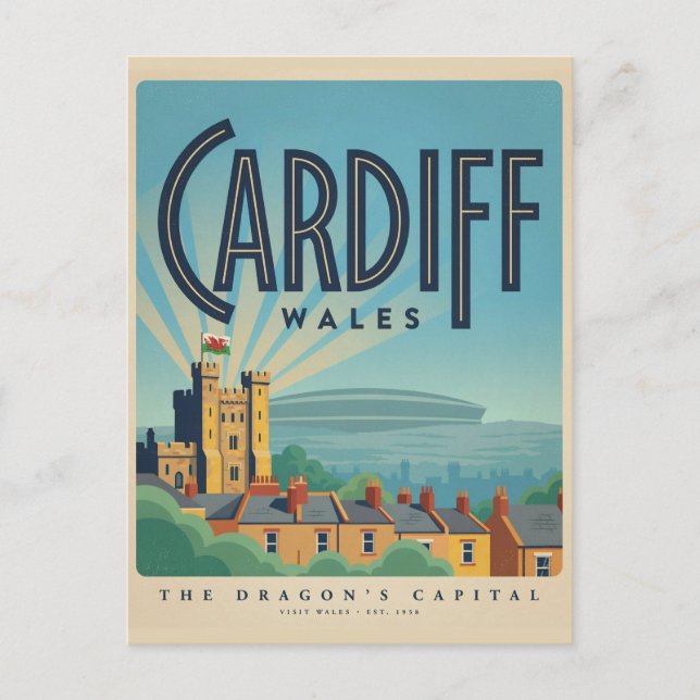 Postal Castillo de Cardiff antiguo, regalos y souvenirs d (Anverso)