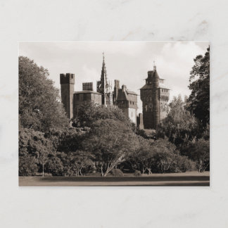 Postal Castillo de Cardiff II - Sepia