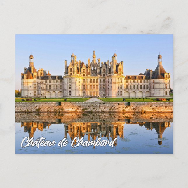 Postal Castillo de Chambord, Chambord, Francia (Anverso)