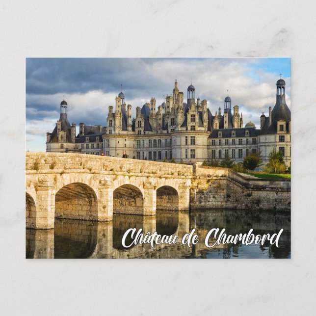 Postal Castillo de Chambord, Chambord, Francia (Anverso)