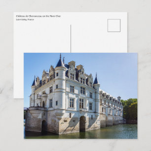 Postal Castillo de Chenonceau en el Valle del Loira - Fra