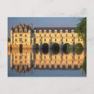 Postal Castillo de Chenonceau, Río Cher, Loir-et-Cher,