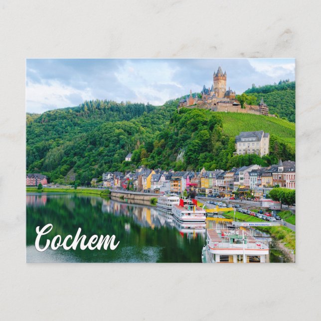 Postal Castillo de Cochem, Alemania (Anverso)
