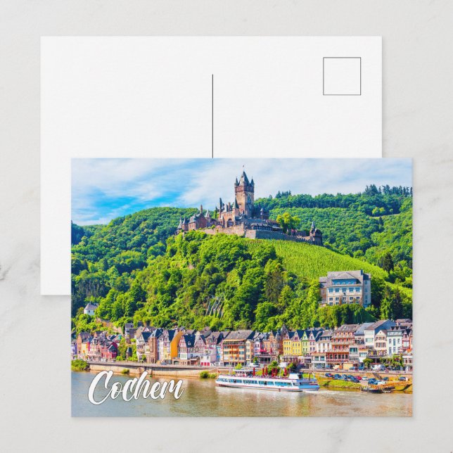Postal Castillo de Cochem, Alemania (Anverso / Reverso)